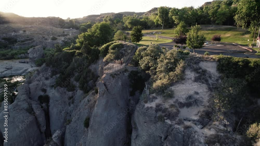 Aerial of Shoshone Falls at Sunrise in Twin Falls, Idaho Aerial of Shoshone Falls at Sunrise in Twin Falls, Idaho