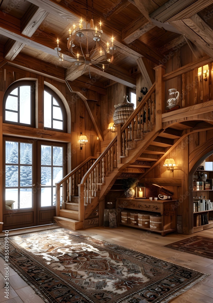 European style wooden house interior European style wooden house interior