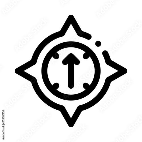 compass line icon