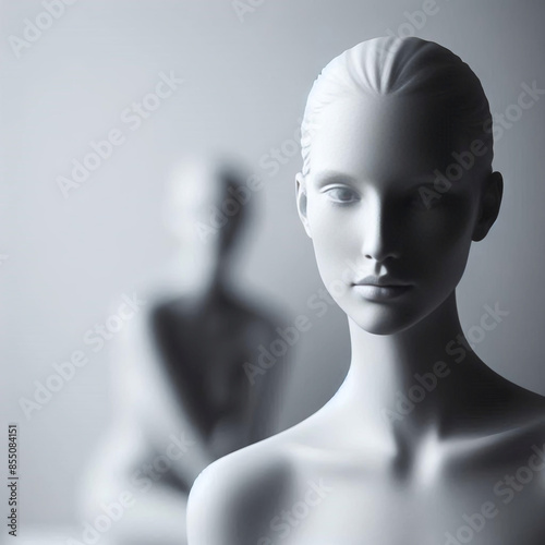 mannequin head isolated on white