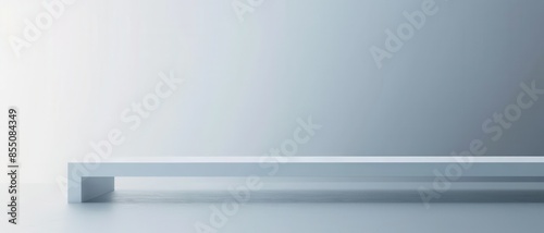 Wallpaper Mural A modern, minimalist white bench set against a gradient backdrop, showcasing simplicity and elegance. Torontodigital.ca