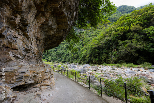 Shakadang Trail in Taroko National Park at Hualien of Taiwan photo