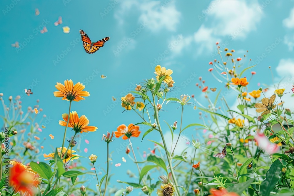 butterfly on a flower butterfly on a flower