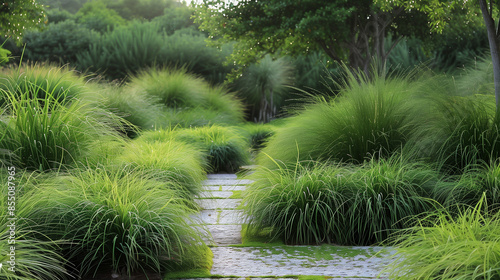 Optimal use of vetiver grass to protect the soil and decorate the landscape. Its anti-erosion properties make it an excellent choice for stabilizing land and improving its appearance.