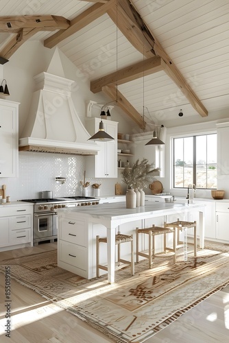 Modern Farmhouse Kitchen with Vaulted Ceilings