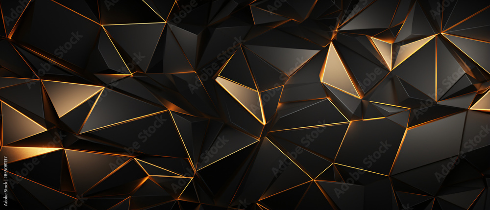Abstract black and gold geometric shapes background, elegant design, modern artistic digital concept. Abstract black and gold geometric shapes background, elegant design, modern artistic digital concept.