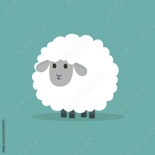 Cartoon sheep isolated