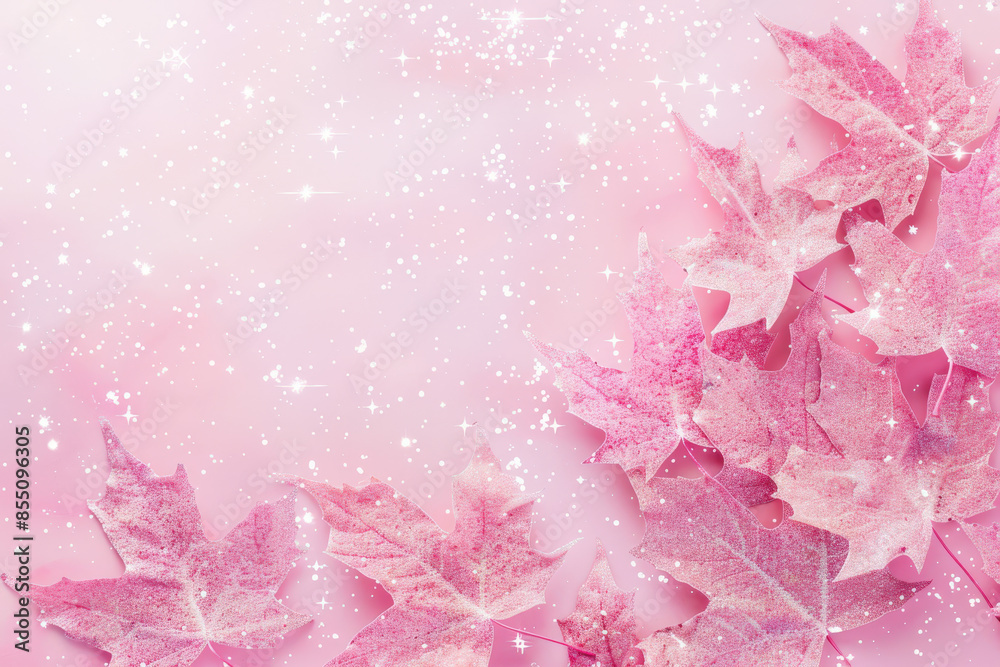 Soft Pink Autumn Leaves Background Soft Pink Autumn Leaves Background