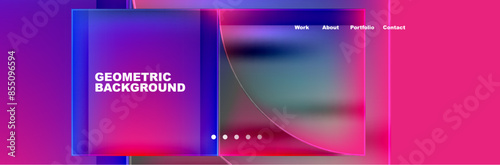 Circle triangle geometric web site page template. Vector Illustration For Wallpaper, Banner, Background, Card, Book Illustration, landing page