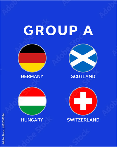 Group A Flag European Nations 2024 Teams Countries European Germany Football Symbol Logo Design Vector Illustration Free Download Group A Flag European Nations 2024 Teams Countries European Germany Football Symbol Logo Design Vector Illustration - GFXLoad