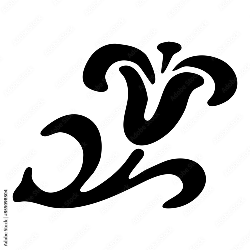 Floral symbol. Mark section break in a book icon Floral symbol. Mark section break in a book icon