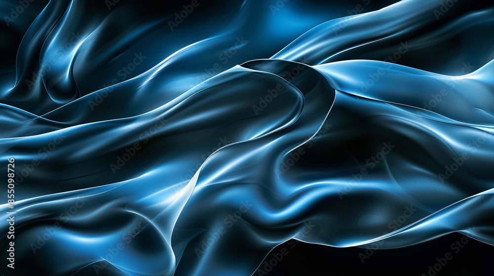 Fototapeta premium Sky blue, Black and White Neon Wave Background