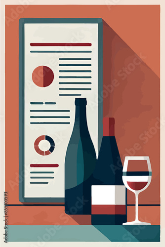 Celebrate the Young Wine Festival with this vibrant poster featuring bottles and glasses of wine set against scenic backgrounds of Georgia and France. Perfect for wine enthusiasts and festival promoti