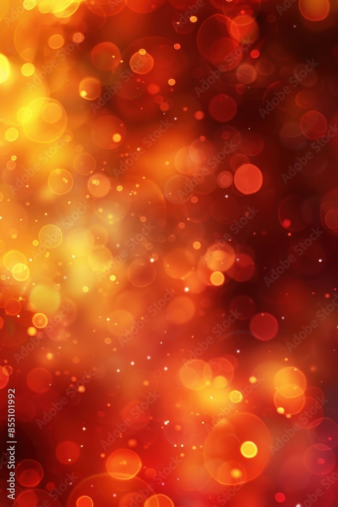 Fiery bokeh background with rich red and orange hues Fiery bokeh background with rich red and orange hues