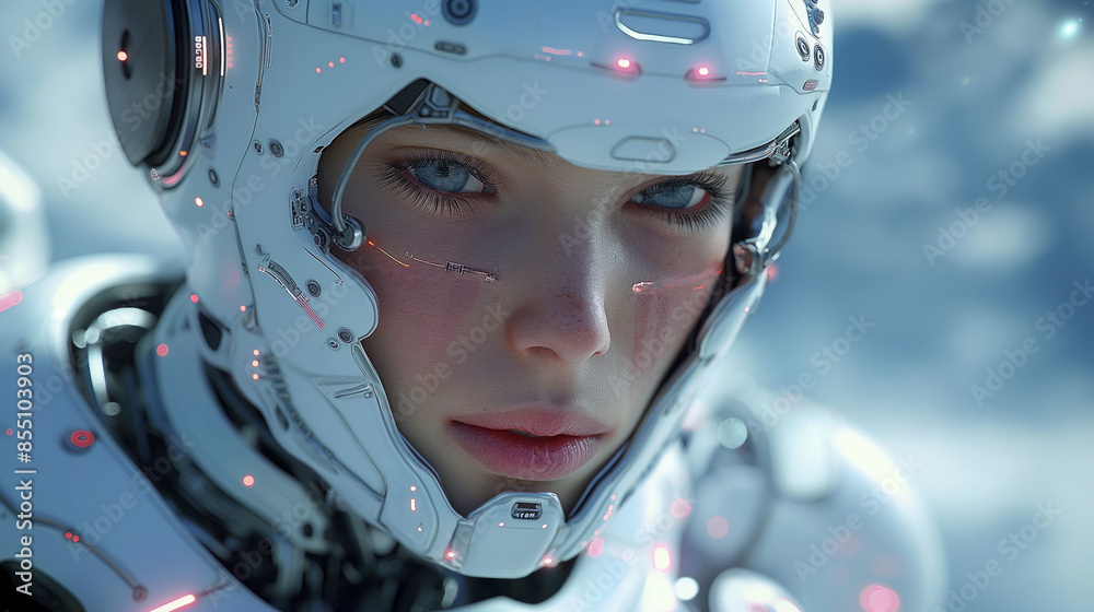 Imagine about the highest technology of humanity and a half of human with robot. Highest techology concepts in next 50 years. Generative AI Illustrations. Imagine about the highest technology of humanity and a half of human with robot. Highest techology concepts in next 50 years. Generative AI Illustrations.