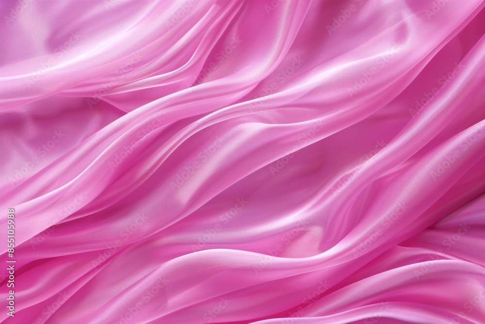 Fototapeta premium Elegant pink satin fabric with luxurious folds