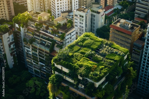 Vegetation in a urban city