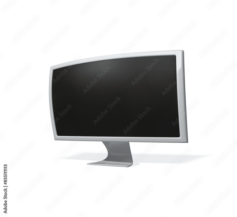 Computer screen 3d vector illustration. monitor 3d icon Computer screen 3d vector illustration. monitor 3d icon