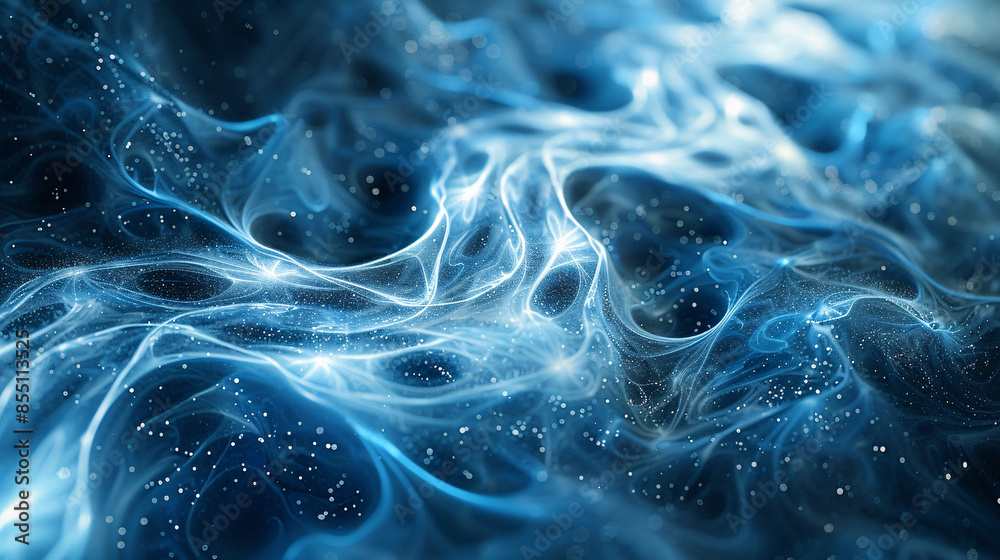 Fototapeta premium Artistic depiction of interconnected lines and shapes gradually spreading and branching out, representing the dynamic process of expansion and evolution, with an abstract and dynamic backdrop