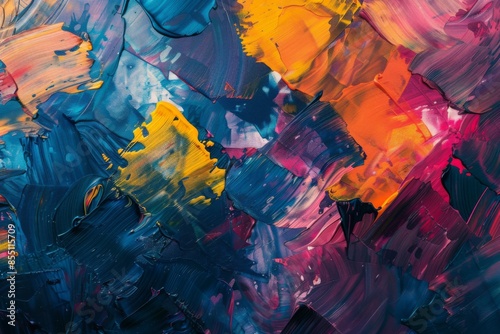 Vibrant acrylic paint swirls