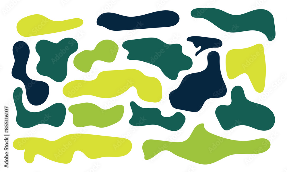 Liquid abstract organic blob shapes set. Wavy elements bubbles and drops in trendy y2k style on white background in eps 10. Liquid abstract organic blob shapes set. Wavy elements bubbles and drops in trendy y2k style on white background in eps 10.