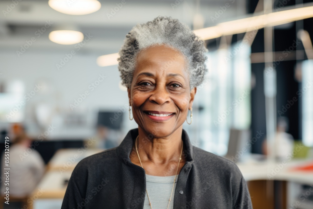 Portrait of a smiling African American businesswoman in office Portrait of a smiling African American businesswoman in office