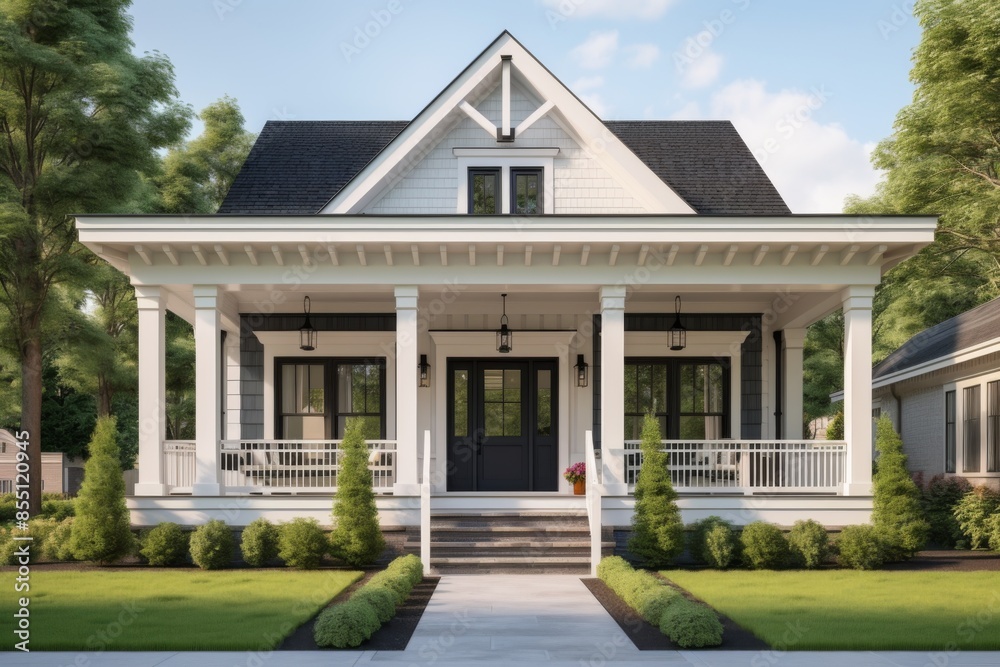 Exterior of a modern traditional house Exterior of a modern traditional house