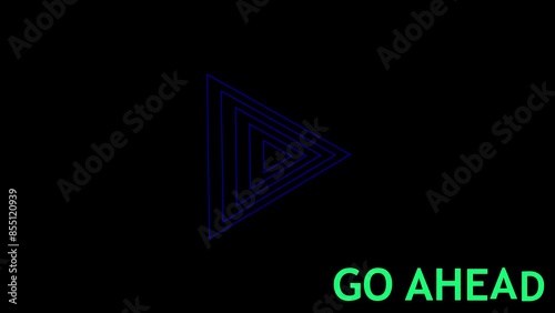 Go ahead written illustration of an background with squares
