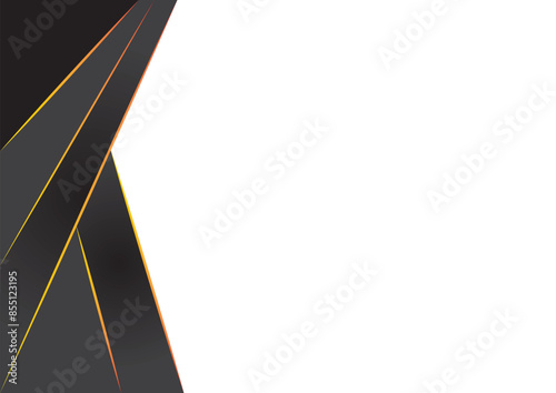 Black and white background, gold stripes