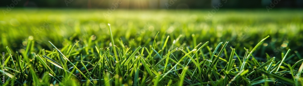 Fototapeta premium Fresh green grass for football sport