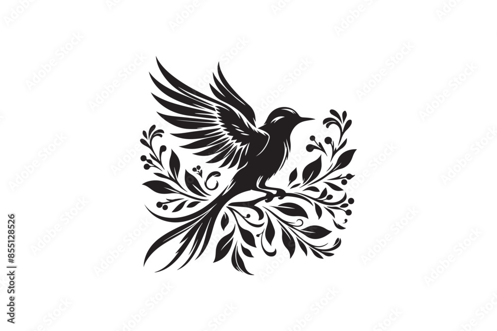 High-Quality Bird Silhouette Vector Graphics High-Quality Bird Silhouette Vector Graphics
