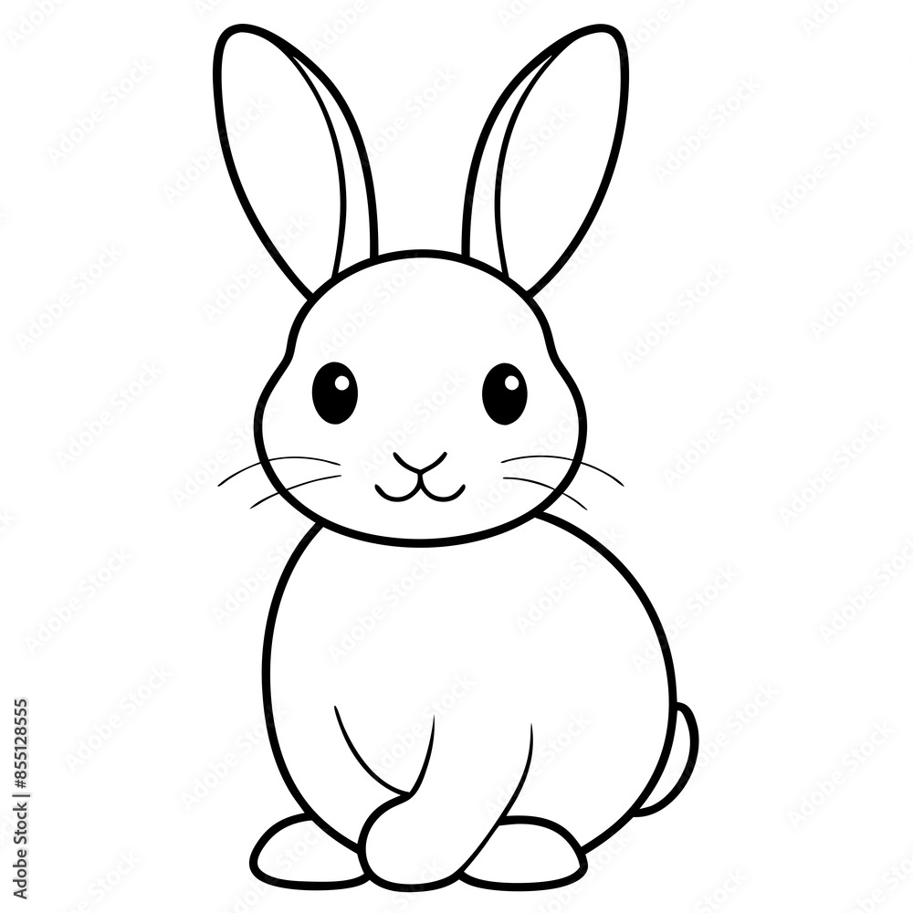 Cute little bunny/Rabbit line art Vector Illustration. Cute little bunny/Rabbit line art Vector Illustration.
