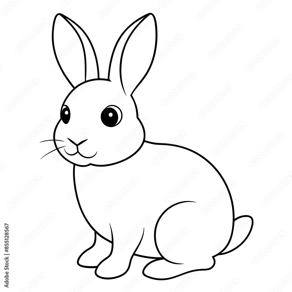 Cute little bunny/Rabbit line art Vector Illustration. Cute little bunny/Rabbit line art Vector Illustration.