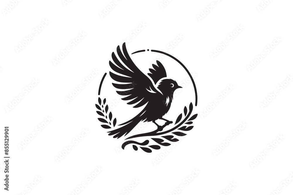 Obraz premium High-Quality Bird Silhouette Vector Graphics