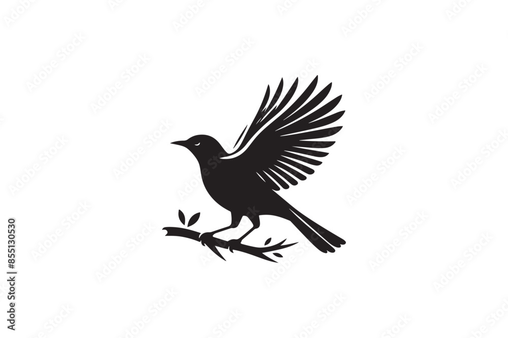 High-Quality Bird Silhouette Vector Graphics High-Quality Bird Silhouette Vector Graphics