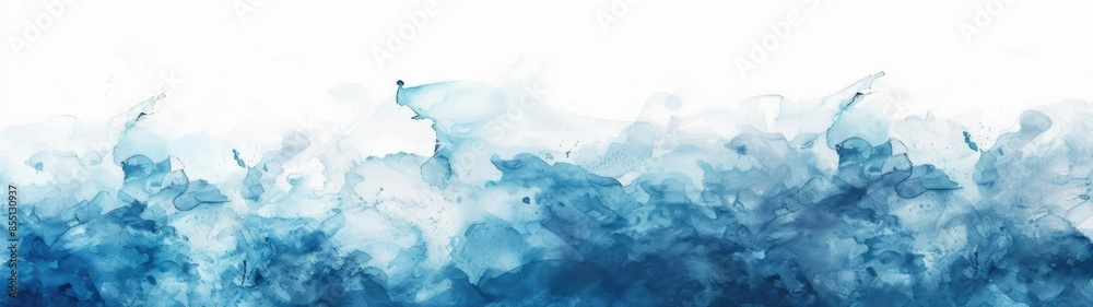 Abstract blue ink in water creating flowing patterns.
Abstract blue ink in water creating flowing patterns.