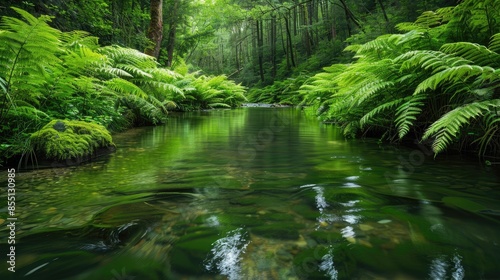 Lush greenery in tranquil setting