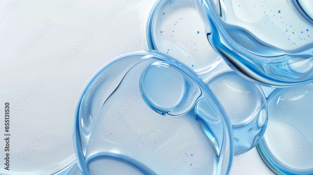 Realistic transparent serum drops. Pure cosmetic product sample photo. Moisturizer skincare water lotion isolated on white background Realistic transparent serum drops. Pure cosmetic product sample photo. Moisturizer skincare water lotion isolated on white background