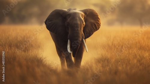 foto natural e criativa de um elefante