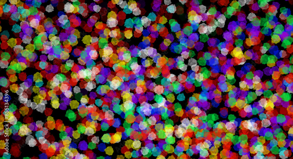 Pattern background illustration of randomly scattered colorful hand drawn style dots and striped circles. Pattern background illustration of randomly scattered colorful hand drawn style dots and striped circles.