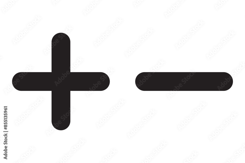 Simple plus and minus icon Simple plus and minus icon