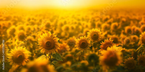 Golden sunflowers in full bloom provides a warm background. Suitable for creative designs, marketing materials, and nature-themed content. Place for text