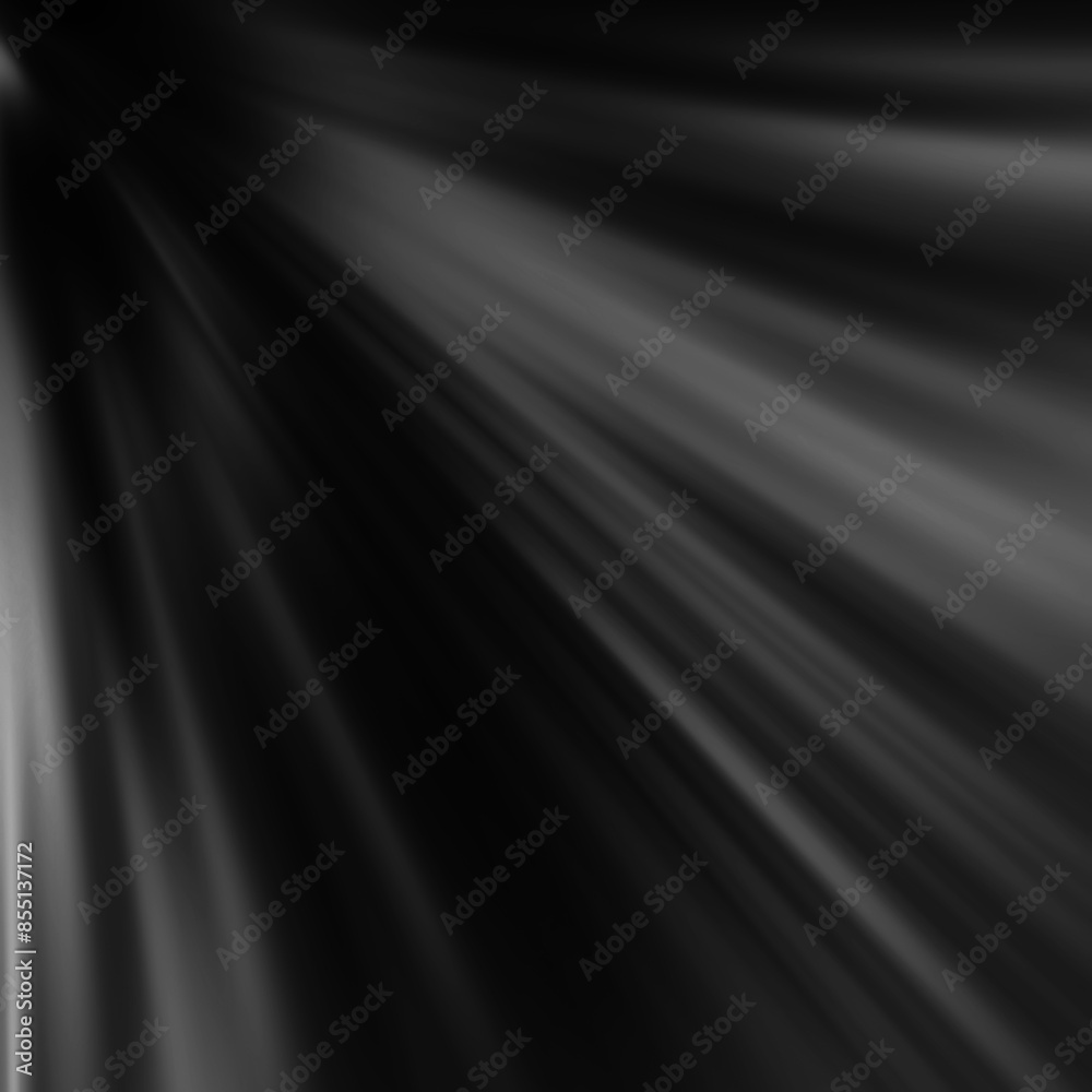 Black and white shine motion effect. Abstract glowing background. Grayscale sparkle. Monochrome wallpaper. Colorless texture backdrop and banner.