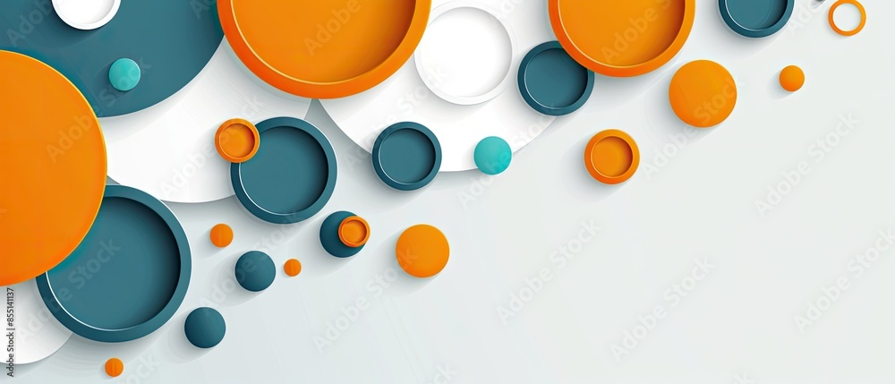 Abstract geometric background with intersecting circles and vibrant colors Abstract geometric background with intersecting circles and vibrant colors