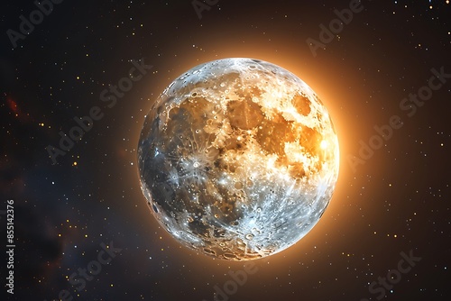 A paradoxical moon that outshines the sun photo