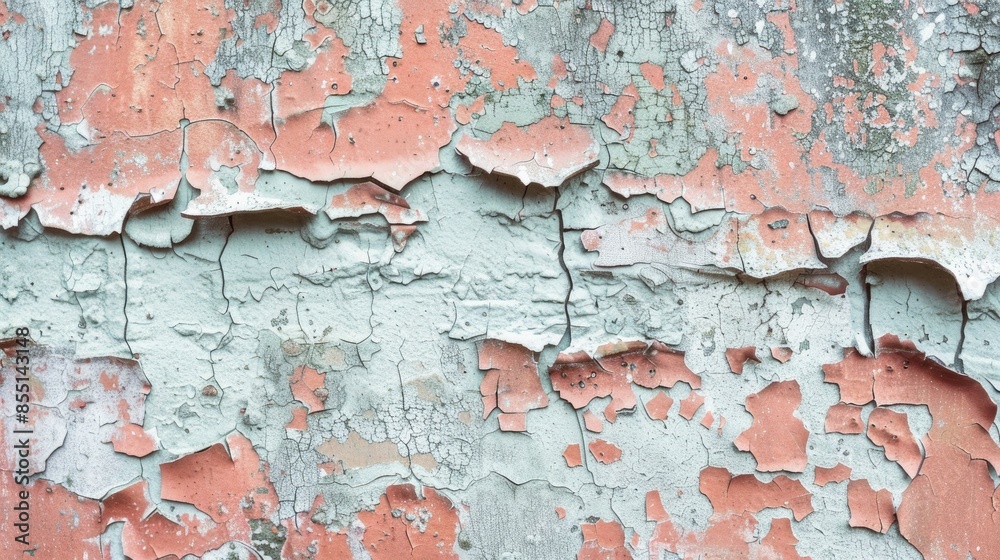 Weathered Wall with Peeling Paint