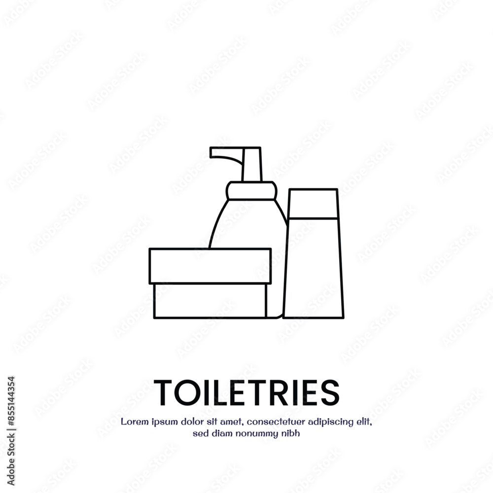 toiletries thin outline icon vector design good for web or mobile app toiletries thin outline icon vector design good for web or mobile app