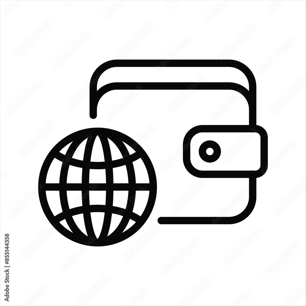 electronic wallet simple line icon electronic wallet simple line icon