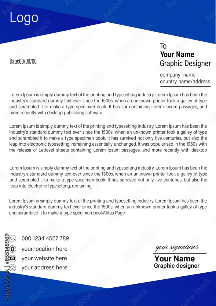 Naklejka premium letterhead design