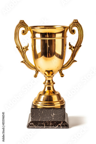 Wallpaper Mural Gold trophy cup isolated on a white background. Created with Generative AI technology. Torontodigital.ca